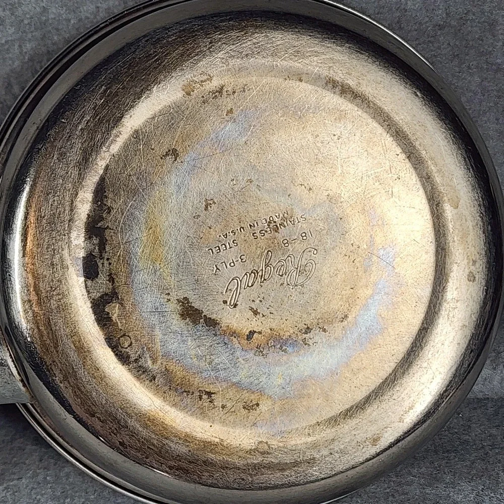 Vintage Regal 18-8 3Ply Floral Design Stainless Steel Cookware Set 5 USA